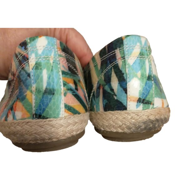 AK Anne Klein iflex Flats Stefana Women's Bamboo Print Jute Edge Slip On - 9M - Picture 5 of 8